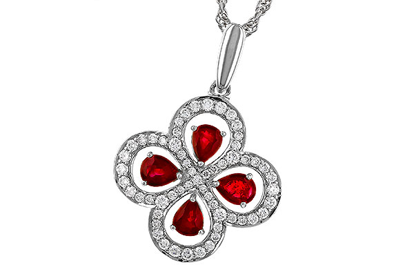 B284-02054: NECKLACE .68 RUBY TW .96 TGW
