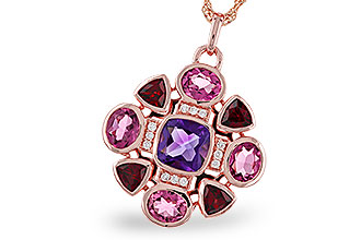 B284-02918: NECKLACE 2.76 SEMI-PREC (AM,GT,PT) 2.82 TGW