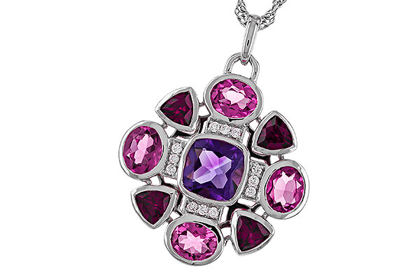 B284-02918: NECKLACE 2.76 SEMI-PREC (AM,GT,PT) 2.82 TGW