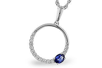 B284-02927: NECKLACE .28 SAPPHIRE .43 TGW