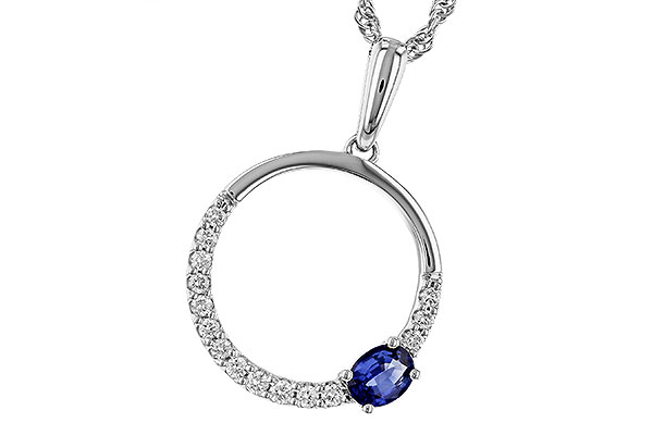 B284-02927: NECKLACE .28 SAPPHIRE .43 TGW