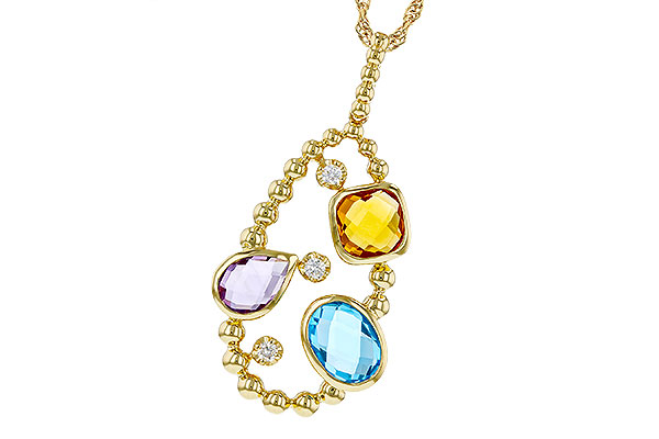 B284-03863: NECKLACE 3.04 TW SEMI-PREC 3.14 TGW (BT,AMY,CIT)