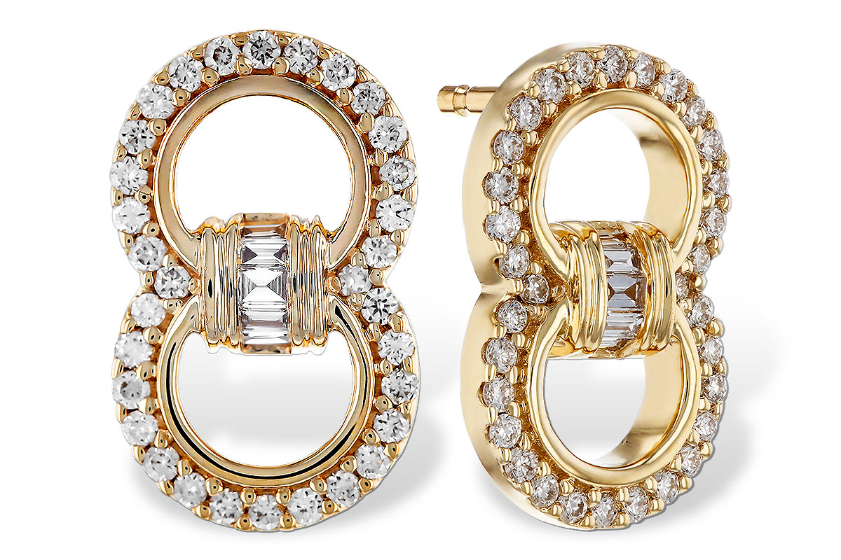 B284-91099: EARRINGS .05 TW BAGS .28 TW