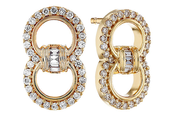 B284-91099: EARRINGS .05 TW BAGS .28 TW