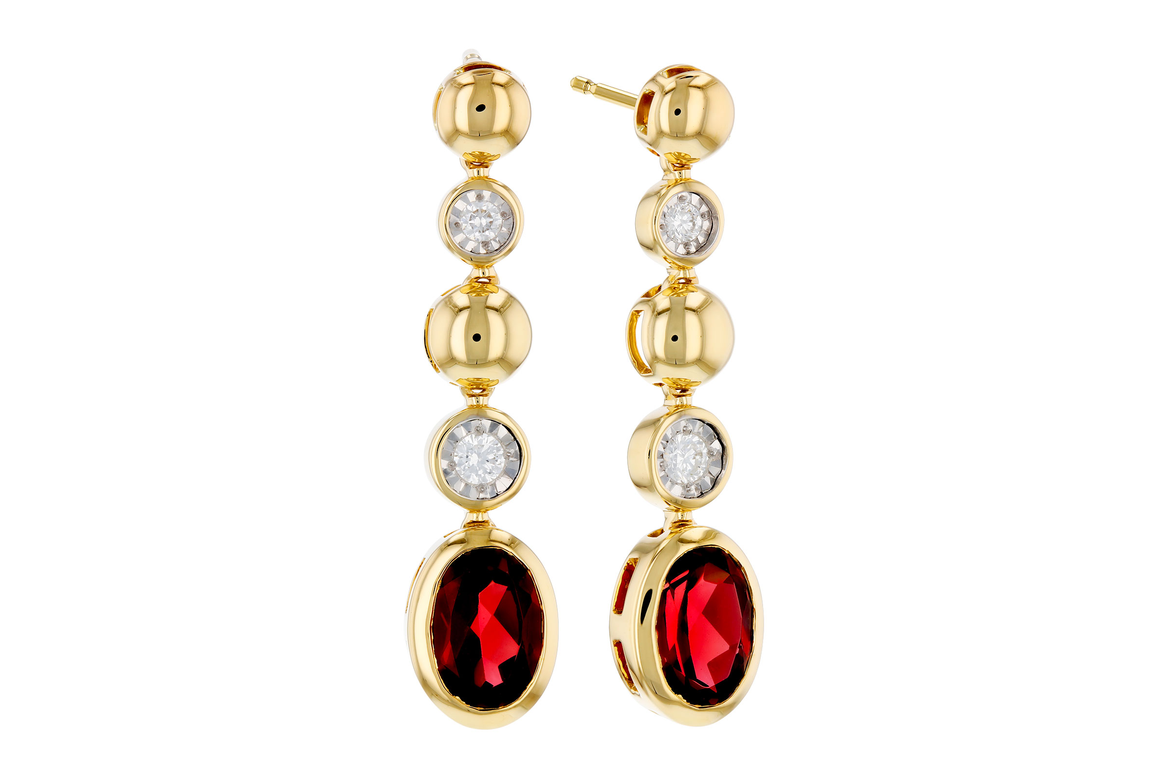B284-92072: EARRINGS 1.76 TW GARNET 1.86 TGW