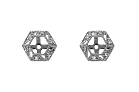 C009-53836: EARRING JACKETS .08 TW (FOR 0.50-1.00 CT TW STUDS)