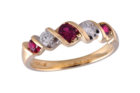 C102-19308: LDS WED RG .34 RUBY .58 TGW