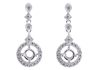 C193-15681: SEMI EARRINGS .45 TW