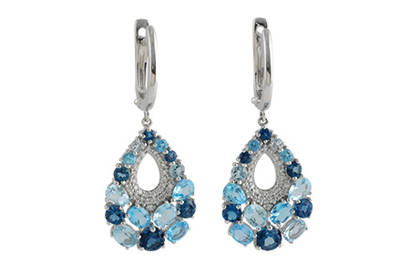 C196-80254: EARR 4.01 BLUE TOPAZ 4.24 TGW