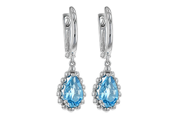 C198-58445: EARRING BLUE TOPAZ 1.70 TW