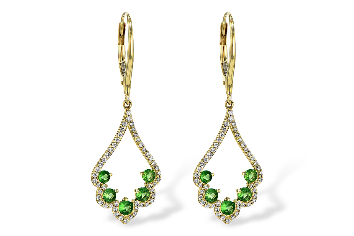 C199-45681: EARR .64 GREEN GARNET .98 TGW