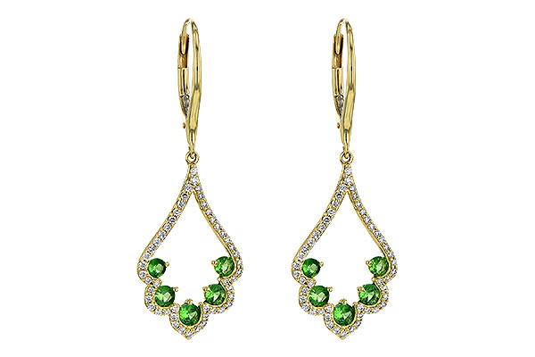 C199-45681: EARR .64 GREEN GARNET .98 TGW