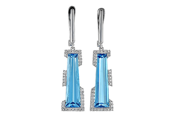 C199-46627: EARR 6.12 TW BLUE TOPAZ 6.33 TGW