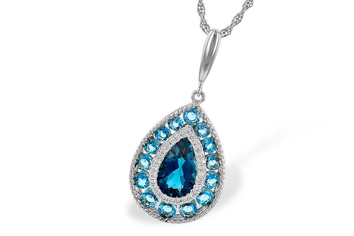 C199-49345: NECK 2.55 TW BLUE TOPAZ 2.65 TGW