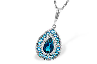 C199-49345: NECK 2.55 TW BLUE TOPAZ 2.65 TGW