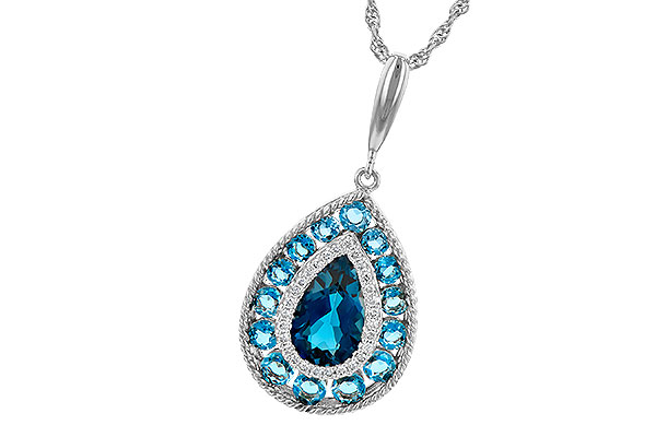 C199-49345: NECK 2.55 TW BLUE TOPAZ 2.65 TGW