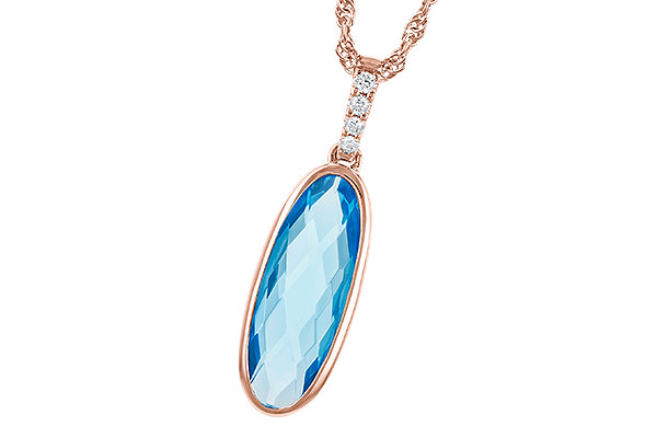 C282-21154: NECK 1.90 BLUE TOPAZ 1.93 TGW