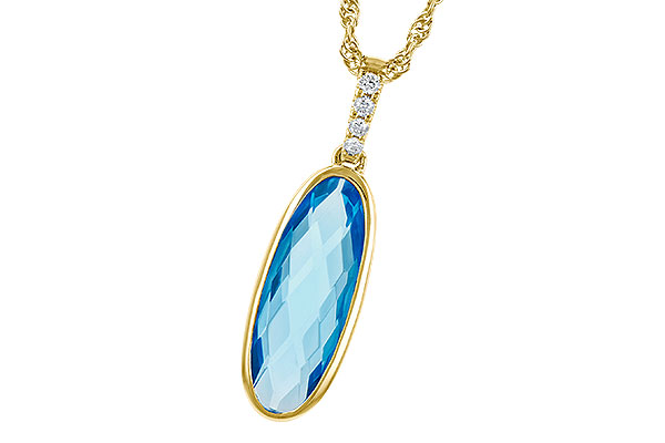 C282-21154: NECK 1.90 BLUE TOPAZ 1.93 TGW