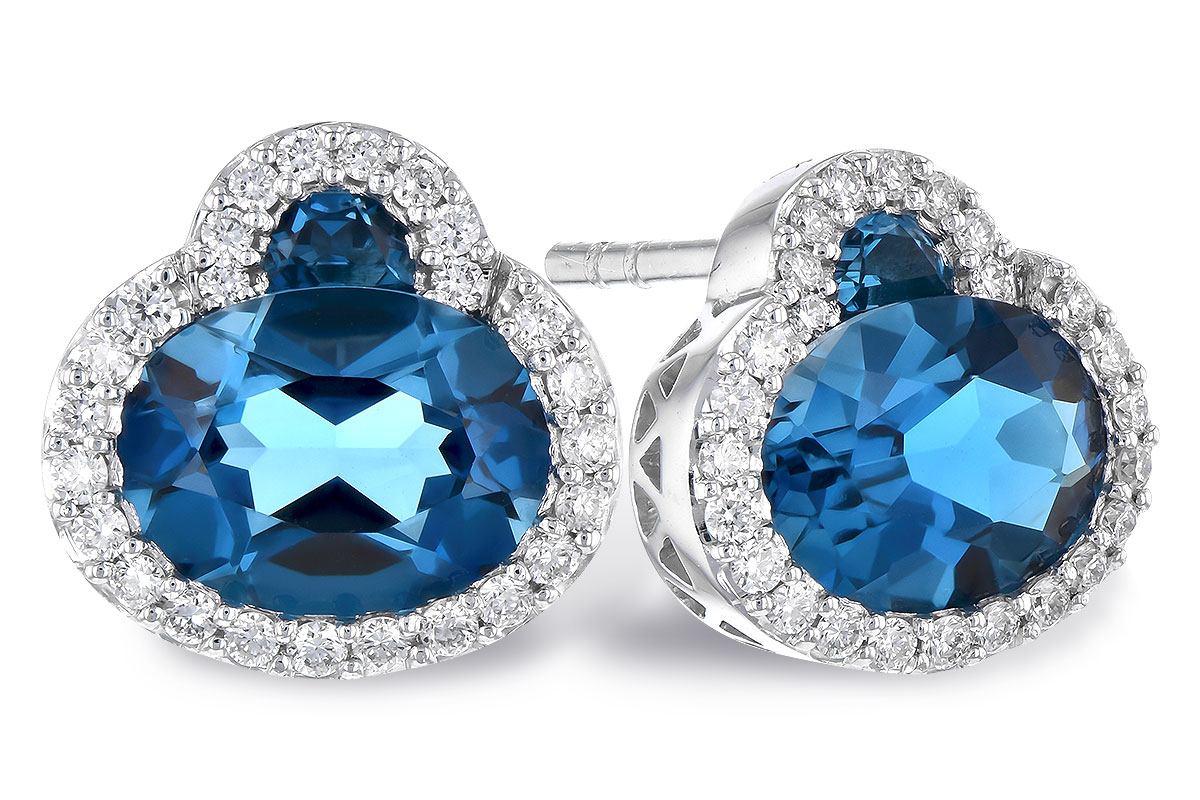 C282-24763: EARR 2.60 TW LONDON BLUE TOPAZ 2.81 TGW