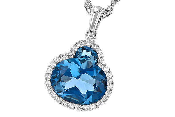 C282-24808: NECK 2.86 LONDON BLUE TOPAZ 3.00 TGW (10X8 OVAL)