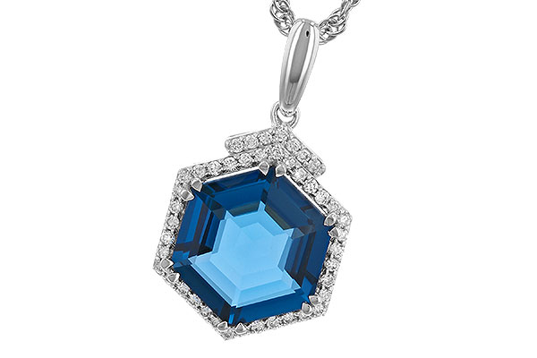 C283-12972: NECK 3.94 TW LONDON BLUE TOPAZ 4.12 TGW