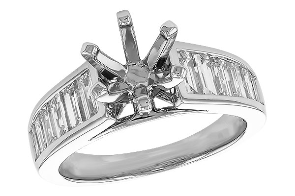 C283-17536: LDS SEMI DIA RG 1.22 TW BAGUETTES