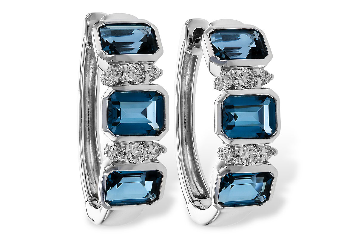 C284-02072: EARRINGS 1.37 TW LONDON BLUE TOPAZ 1.48 TGW