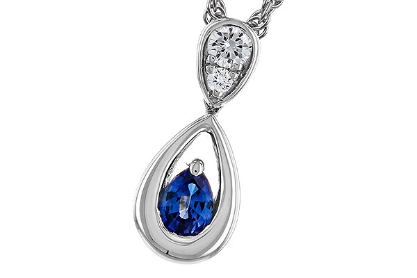 C284-02963: NECKLACE .21 SAPPHIRE .27 TGW (4x3 SAPP)