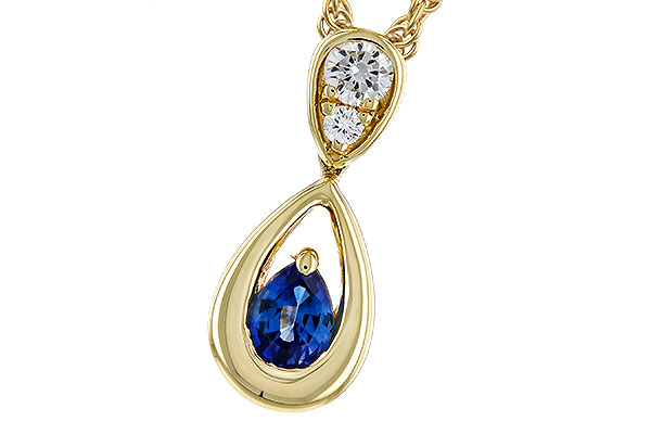 C284-02963: NECKLACE .21 SAPPHIRE .27 TGW (4x3 SAPP)