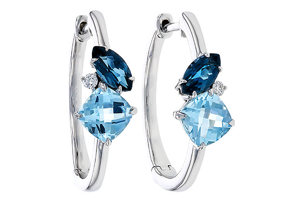 C284-03827: EARRINGS 1.82 TW BLUE TOPAZ 1.86 TGW