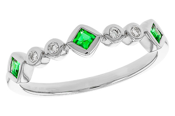 C284-04808: LDS WED RG .14 TW EMERALD .19 TGW