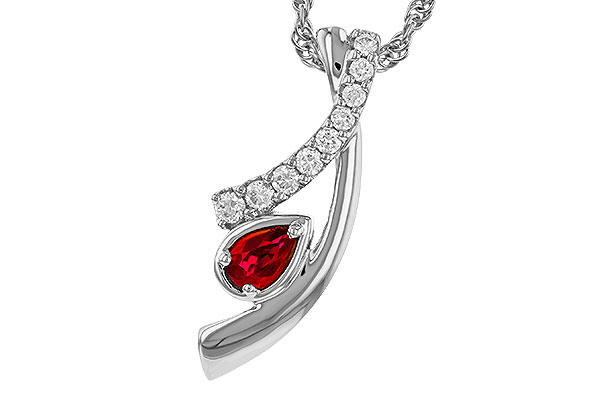 C284-05645: NECKLACE .21 RUBY .38 TGW (5x3 RUBY)