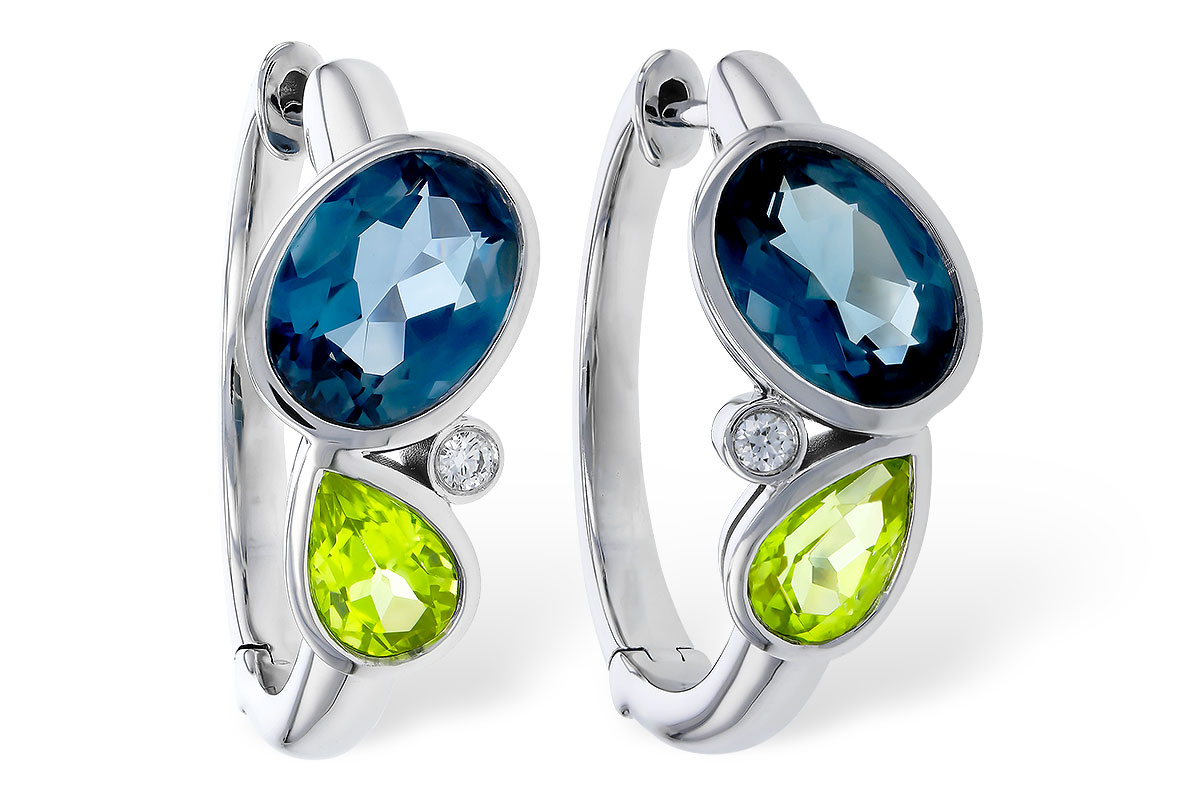 C284-08427: EARRINGS 2.97 SEMI-PREC (PER,LBT) 3.00 TGW