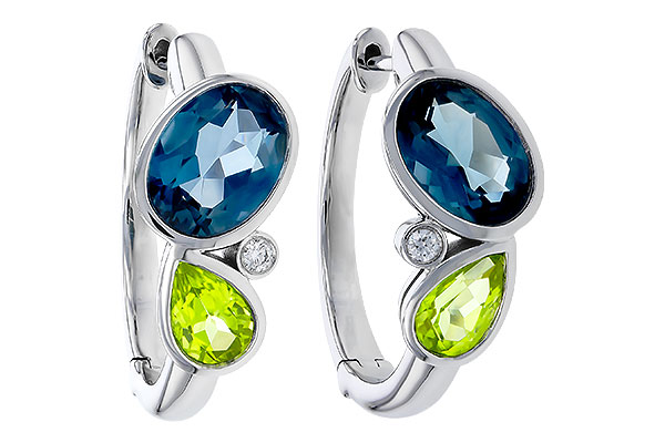 C284-08427: EARRINGS 2.97 SEMI-PREC (PER,LBT) 3.00 TGW