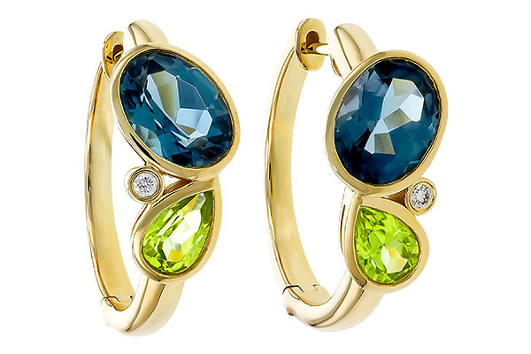C284-08427: EARRINGS 2.97 SEMI-PREC (PER,LBT) 3.00 TGW