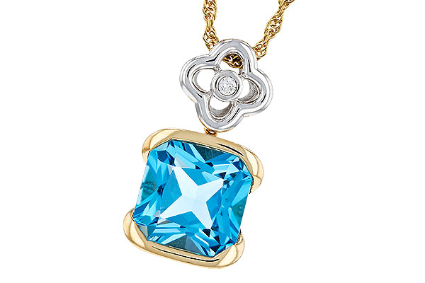 C284-91127: NECKLACE 3.50 BLUE TOPAZ 3.52 TGW (9MM BT)