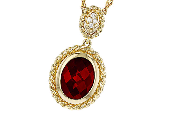 C284-91136: NECKLACE 2.10 GARNET 2.12 TGW (9x7MM GAR)