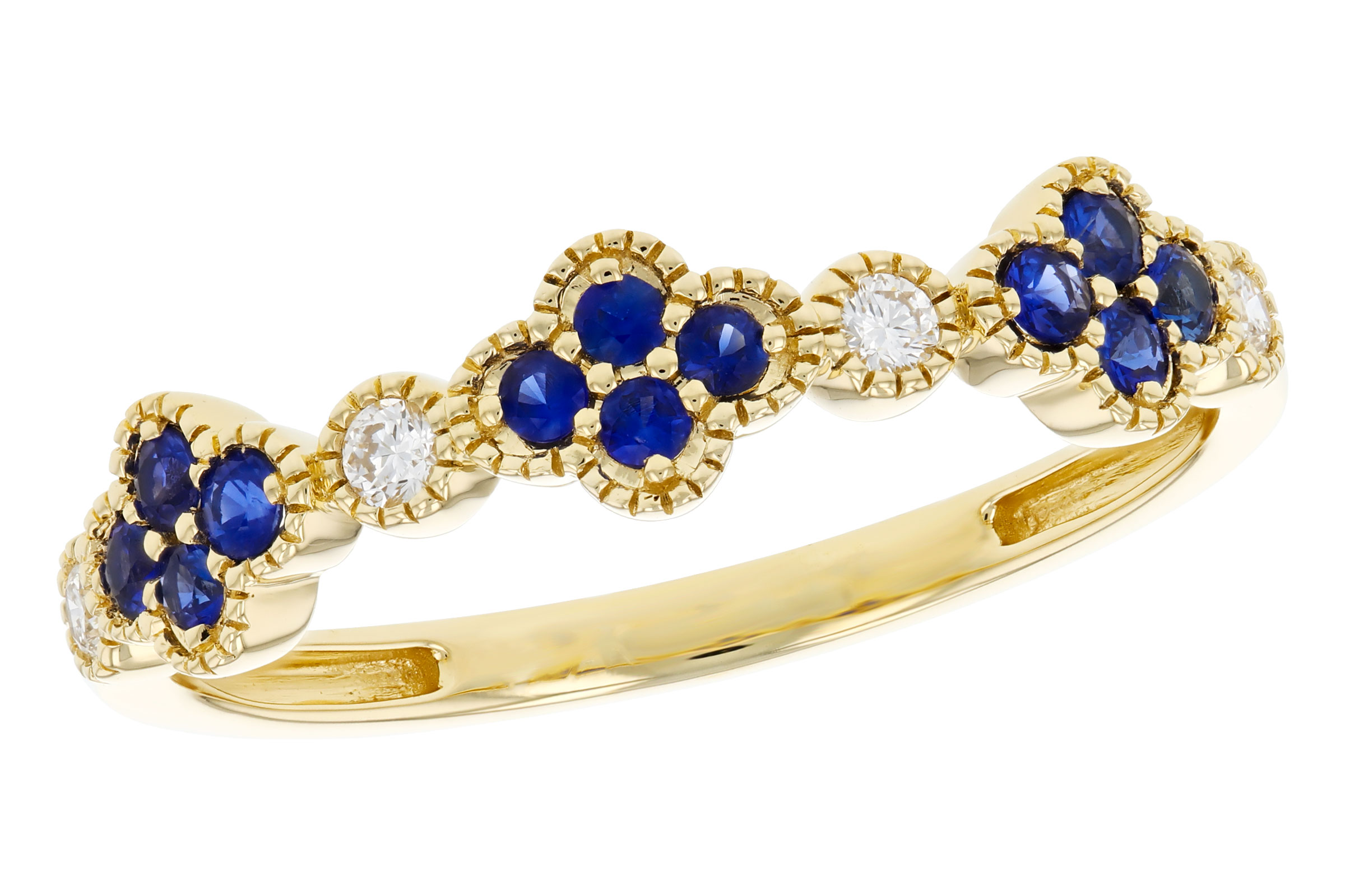 C284-93845: LDS WED RG .23 TW SAPPHIRE .31 TGW