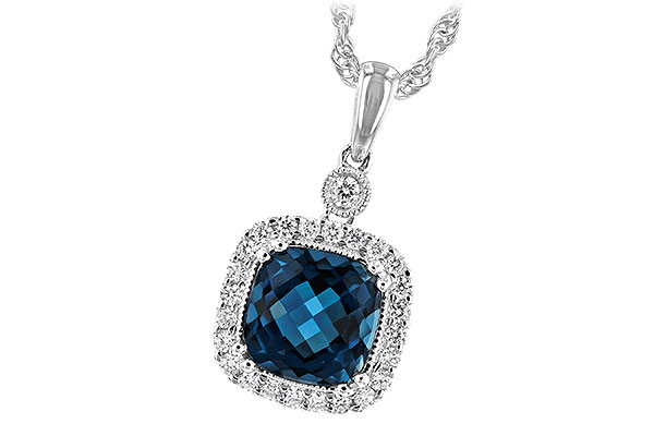 D198-55645: NECK 1.63 LONDON BLUE TOPAZ 1.80 TGW (7MM LBT)