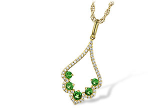 D199-45672: NECK .34 GREEN GARNET .53 TGW