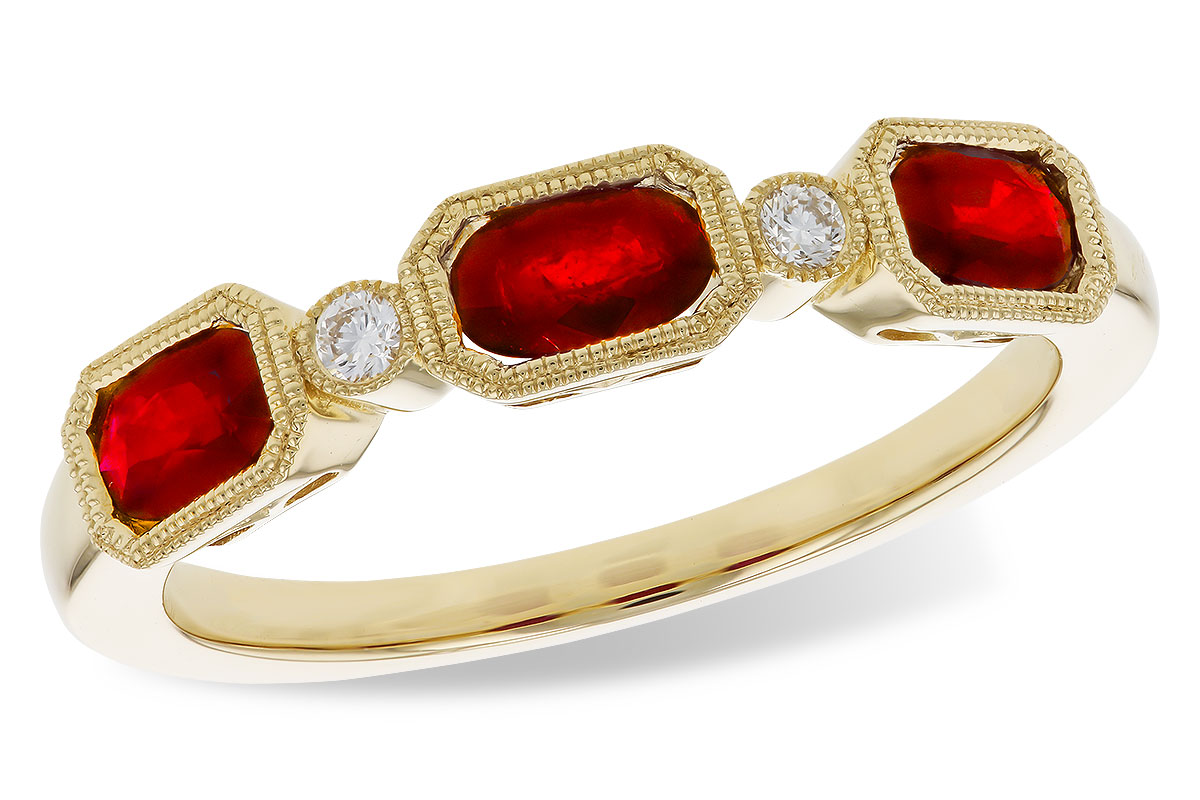 D284-02045: LDS WED RG .72 RUBY .77 TGW (4x3MM RUBY)