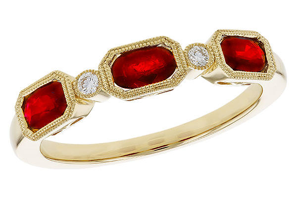 D284-02045: LDS WED RG .72 RUBY .77 TGW (4x3MM RUBY)