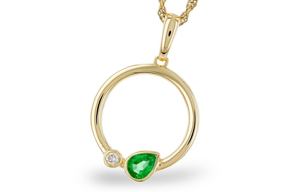 D284-02072: NECKLACE .20 EMERALD .22 TGW
