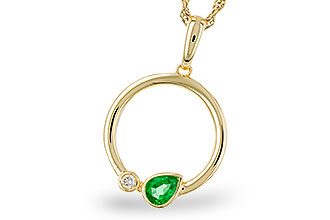 D284-02072: NECKLACE .20 EMERALD .22 TGW