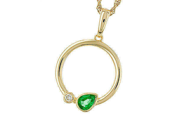 D284-02072: NECKLACE .20 EMERALD .22 TGW