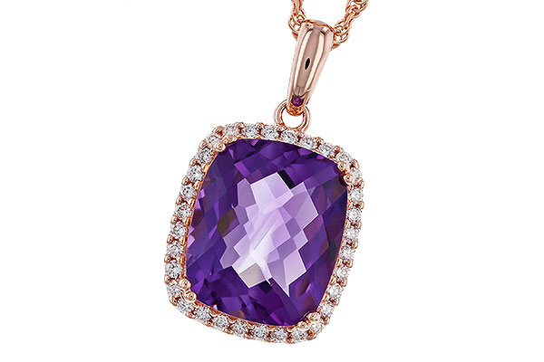 D284-02963: NECKLACE 4.57 AMETHYST 4.81 TGW (12x10MM CU)