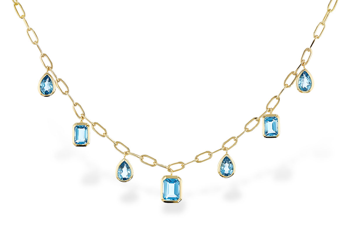 D284-02990: NECKLACE 4.10 TW BLUE TOPAZ (17")