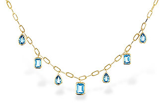 D284-02990: NECKLACE 4.10 TW BLUE TOPAZ (17")