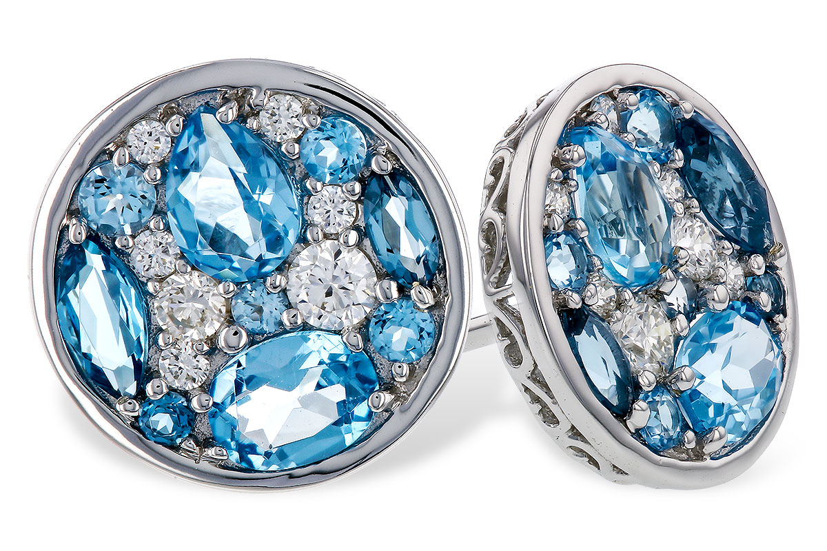D284-03854: EARRINGS 1.02 TW BLUE TOPAZ 1.18 TGW