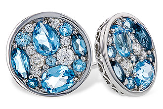 D284-03854: EARRINGS 1.02 TW BLUE TOPAZ 1.18 TGW
